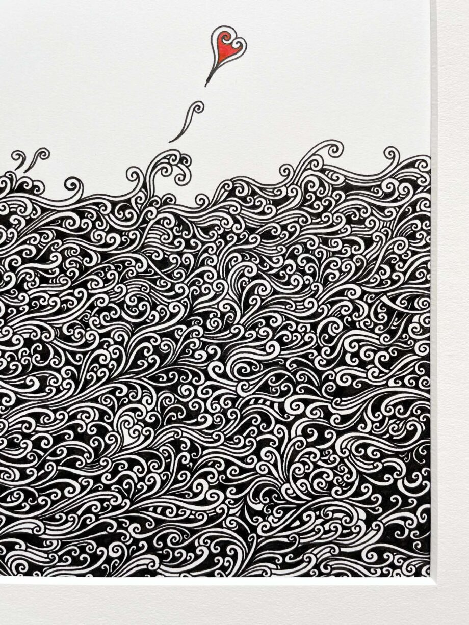 Turbulence Drawing by Jeffrey Bayer detail